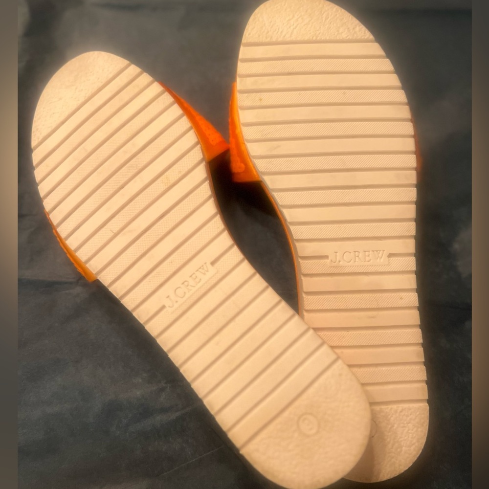 J. Crew Sequin Abbott Slide Vivid Orange Size 9 - Picture 5 of 5